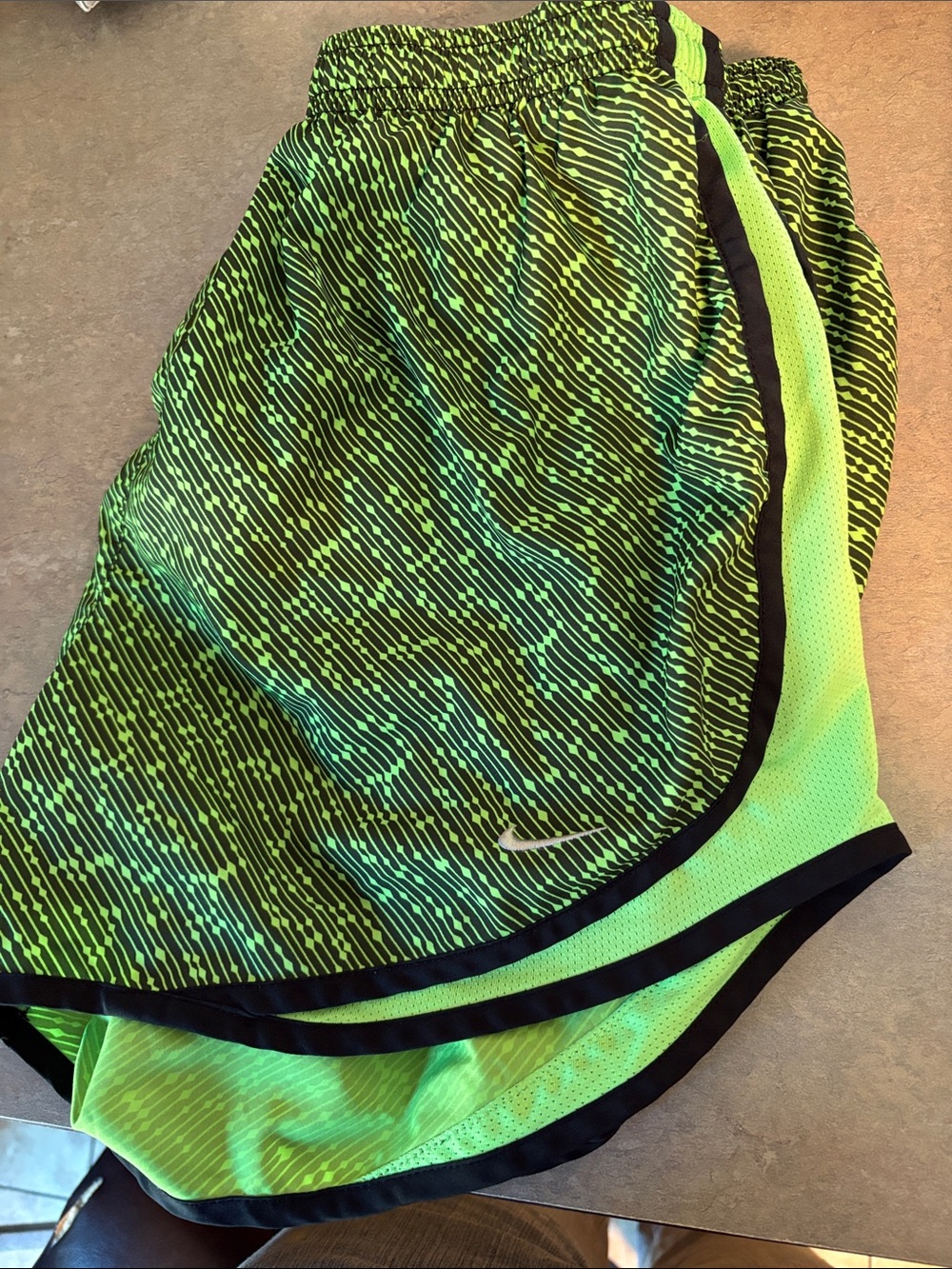 Nike Women’s Neon Green and Black Athletic Skort